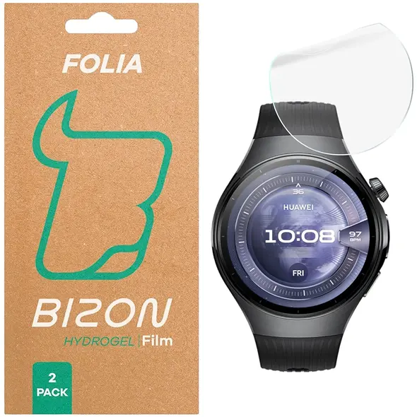 Folia hydrożelowa na ekran Bizon Glass Watch Hydrogel do Huawei Watch 5 46mm [2 PACK]
