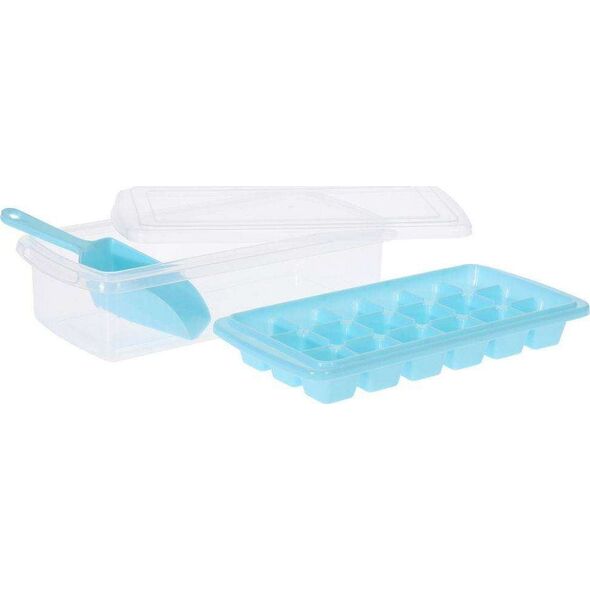 Excellent Houseware Forma na lód kostki lodu do kostek z pojemnikiem i łopatką