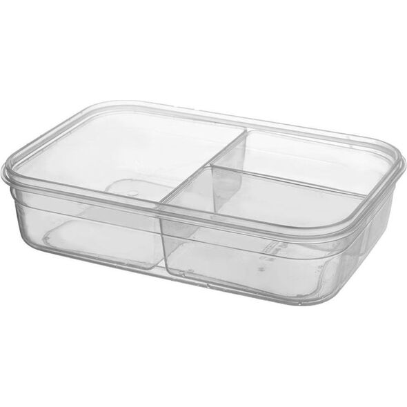 Orion Pojemnik na żywność dzielony z uszczelką szczelny z przegródkami 3 wkłady lunchbox 1 l