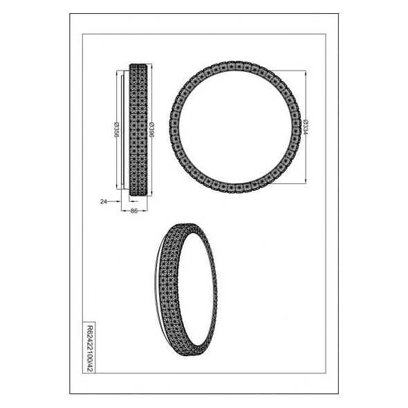 Lampa sufitowa lampa sufitowa Pegasus led 8 x 39 cm akrylowa biała
