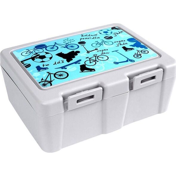 Orion Pojemnik śniadaniowy z przegrodą na śniadanie sałatkę lunchbox sztućce śniadaniówka sport 1 l