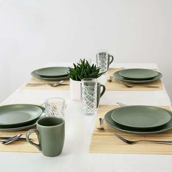 Orion Kubek z uchem do picia kawy herbaty napojów ceramiczny zielony alfa 350 ml