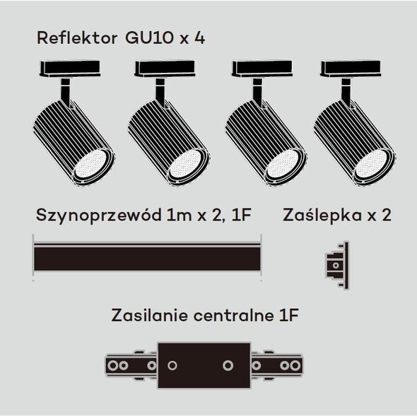 Light Prestige System szynowy Tokio LP-787 SET 1F WH regulowany 1-fazowy białe