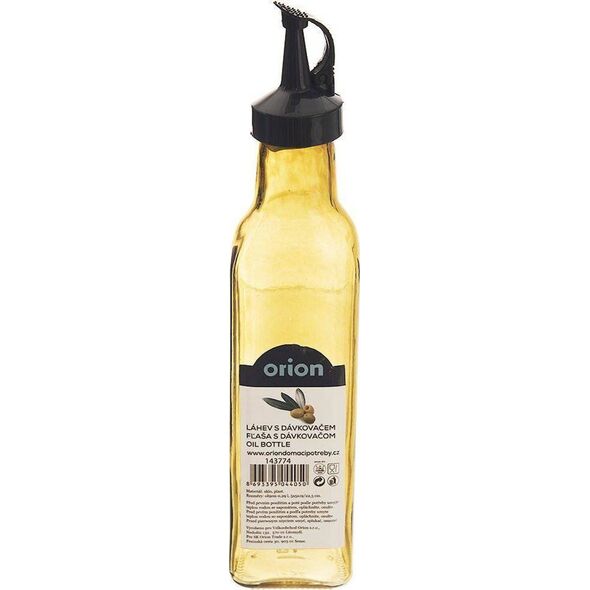 Orion Butelka na oliwę z dozownikiem szklana żółta 265 ml