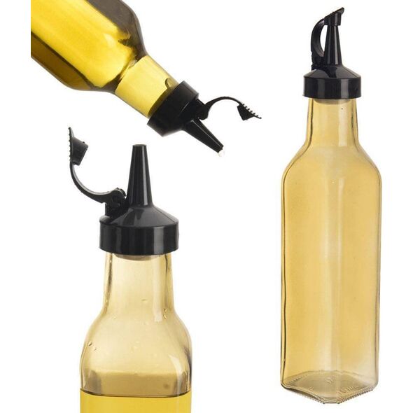 Orion Butelka na oliwę z dozownikiem szklana żółta 265 ml