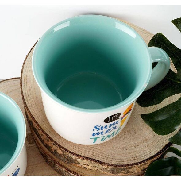 NAVA NAVA Kubek porcelanowy z dekorem cocktails 380 ml
