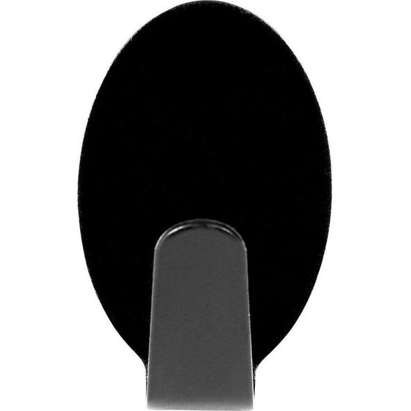 Storage Solutions Wieszak samoprzylepny na ręcznik ścierkę / haczyk stalowy owal czarny 6 szt. 3x2 cm
