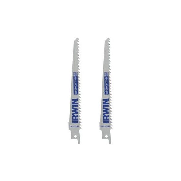 IRWIN Λάμα πριονιού σπαθιού HCS 152mm για ξύλο και πλαστικά, γρήγορη κοπή δοντιών /2τμχ