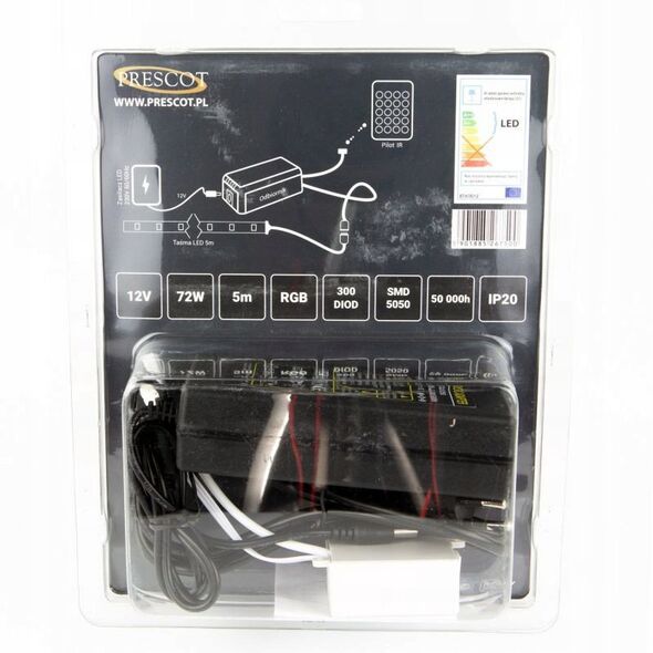 Prescot σετ ταινίας LED PRZ-RGB-72W-24K RGB 72W 300 led 24key IP20 blister