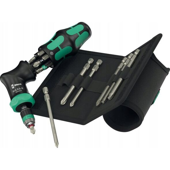 Wera Kraftform Kompakt Pistol RA-R 2, Κατσαβίδι με καστάνια και μύτες, 13 τεμάχια