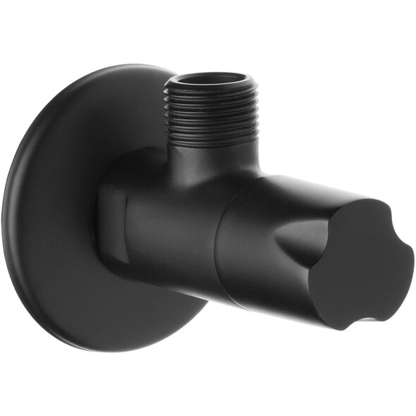 Invena γωνιακή βαλβίδα με κεραμική κεφαλή 1/2"x1/2", μαύρο ZW-49-01C-W