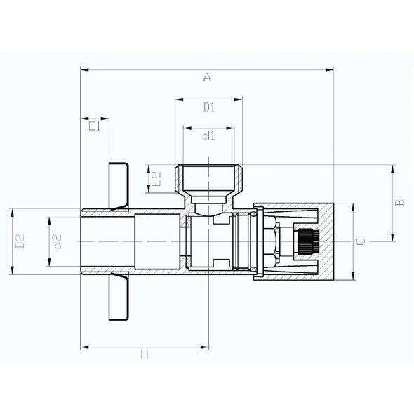 Invena γωνιακή βαλβίδα με κεραμική κεφαλή 1/2"x3/8", χρυσή ZW-49-00Z-W