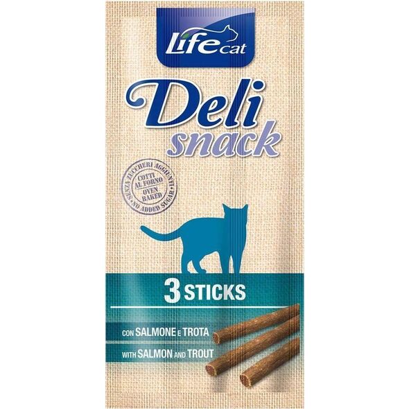 Life Pet Care Life Cat Deli Salmon + Trout 3szt. x 5g Deli Snacks