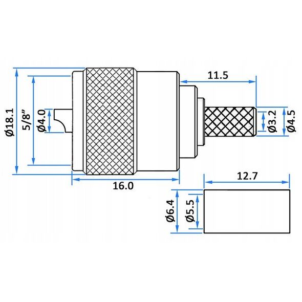 ΣΥΝΔΕΤΗΡΑΣ ΠΙΕΣΗΣ UHF(UC1)-ΜΕ/ΠΙΕΣΗ-RG58