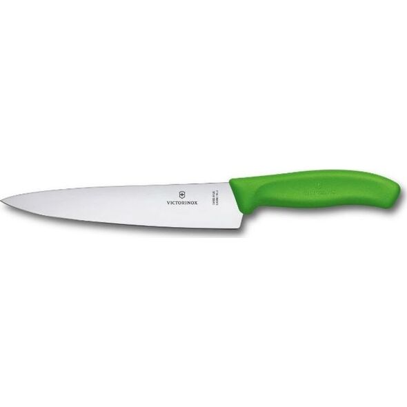 Victorinox Nóż kuchenny Victorinox, Swiss CLassic, szerokie ostrze, 19cm, zielony, blister (6.8006.19L4B)