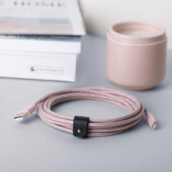 Kabel USB Native Union USB-A - Lightning 3 m Różowy (BELT-L-ROS-3-NP)