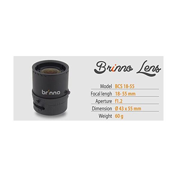 Obiektyw Brinno BCS TLC200 Pro CS18-55 mm f/1.2