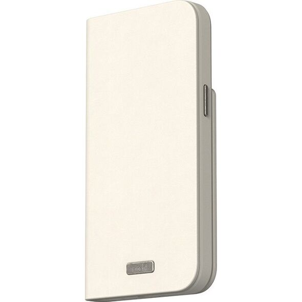Moshi Moshi Overture MagSafe - Skórzane etui 3w1 z klapką iPhone 15 Pro Max (Eggnog White)