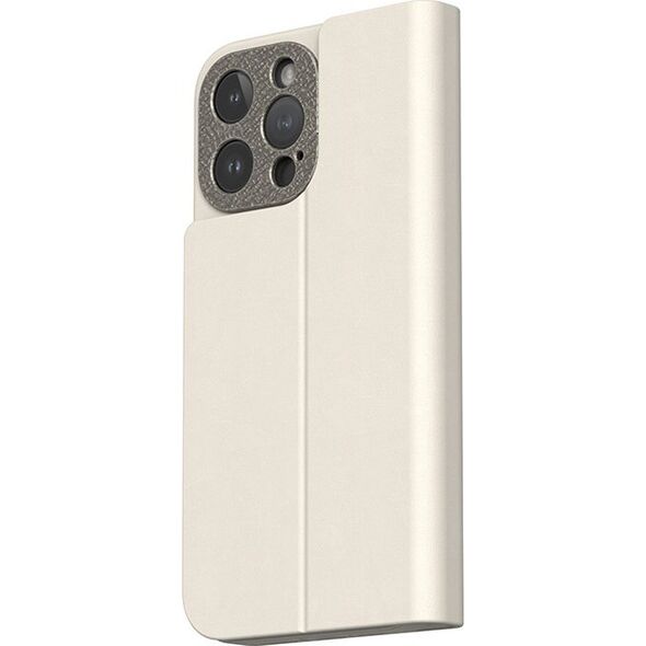 Moshi Moshi Overture MagSafe - Skórzane etui 3w1 z klapką iPhone 15 Pro Max (Eggnog White)
