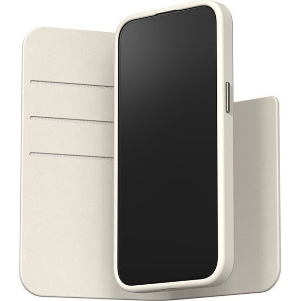 Moshi Moshi Overture MagSafe - Skórzane etui 3w1 z klapką iPhone 15 Pro Max (Eggnog White)