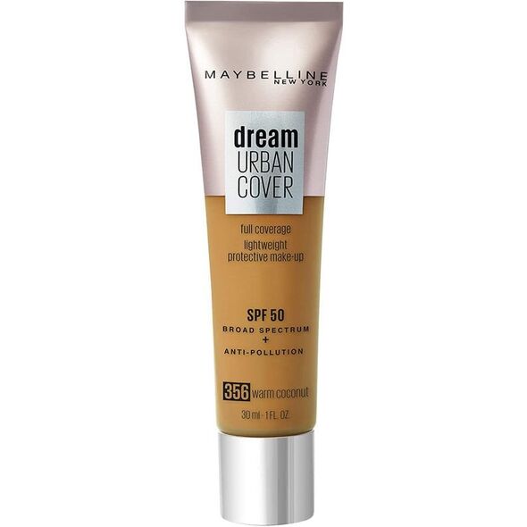 Maybelline, Dream Urban Cover, Full Cover, Κρέμα Ίδρυμα, 356, Ζεστή Καρύδα, SPF 50, 30 ml Για Γυναίκες