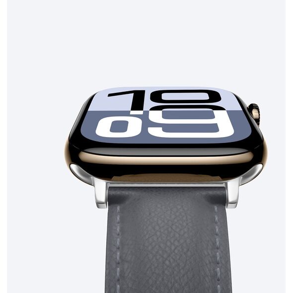 Δερμάτινο λουράκι AMAZINGTHING Class Band για Apple Watch 45 / 46 / 49 mm - γκρι