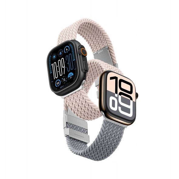 Σετ 2 λουριών AMAZINGTHING Blend Band για Apple Watch 45 / 46 / 49 mm - ροζ-γκρι / ροζ