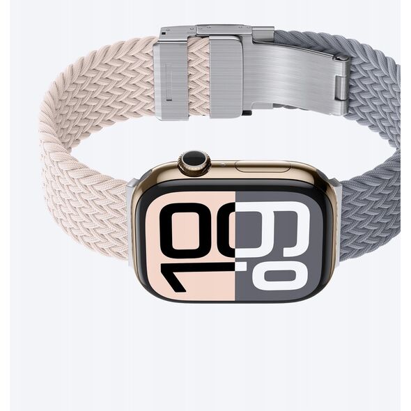 Σετ 2 λουριών AMAZINGTHING Blend Band για Apple Watch 45 / 46 / 49 mm - ροζ-γκρι / ροζ