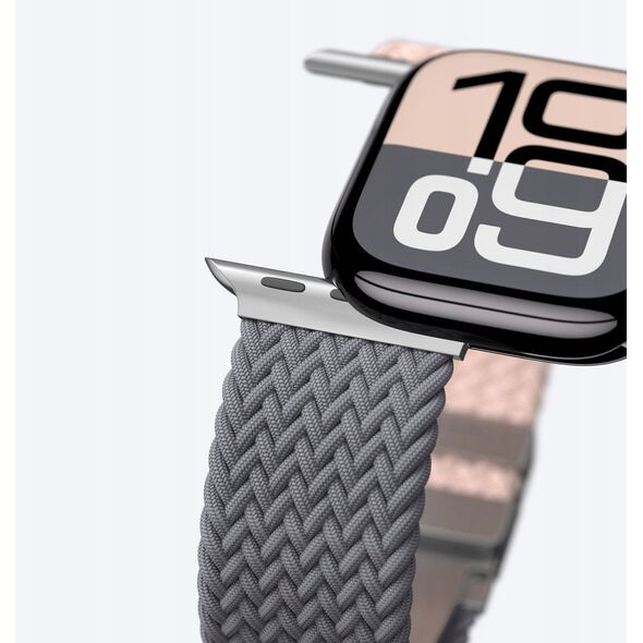 Σετ 2 λουριών AMAZINGTHING Blend Band για Apple Watch 45 / 46 / 49 mm - ροζ-γκρι / ροζ