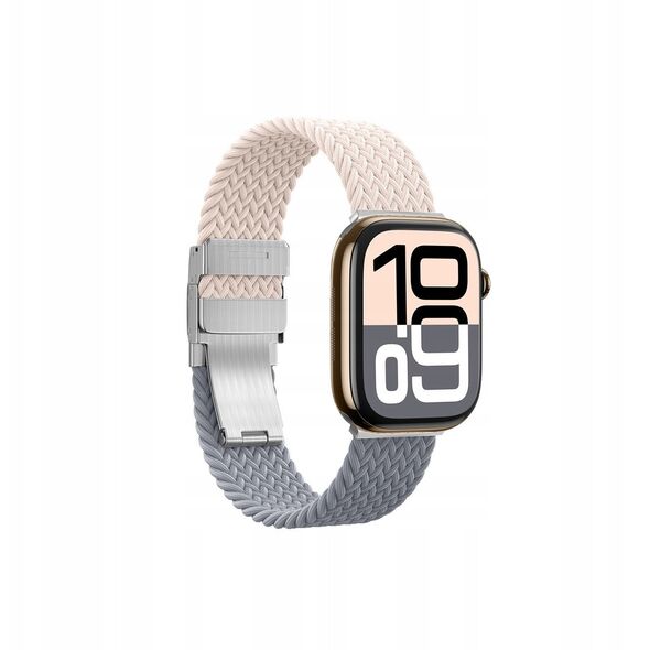 Σετ 2 λουριών AMAZINGTHING Blend Band για Apple Watch 45 / 46 / 49 mm - ροζ-γκρι / ροζ