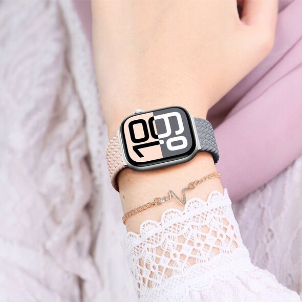Σετ 2 λουριών AMAZINGTHING Blend Band για Apple Watch 45 / 46 / 49 mm - ροζ-γκρι / ροζ