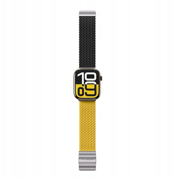 Σετ 2 λουριών AMAZINGTHING Blend Band για Apple Watch 45 / 46 / 49 mm - κίτρινο-μαύρο / μαύρο