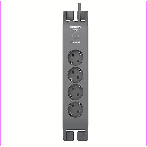 PHILIPS Προστατευτικό υπερτάσεων (4 υποδοχές μαύρο) SPN3140A/58