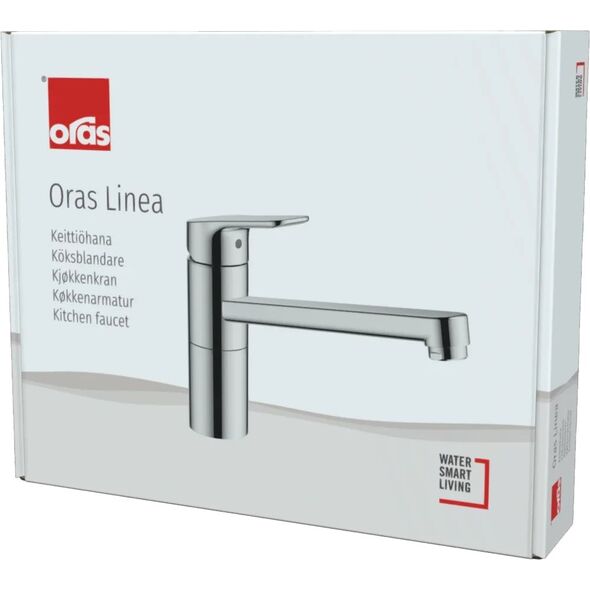 Μίκτης νεροχύτη, ORAS LINEA, μακρύς ίσιος στομίσκος, χρώμα χρωμίου
