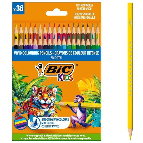 Μολύβια OLO 36 χρώματα ECO SMOOTH BIC PUD
