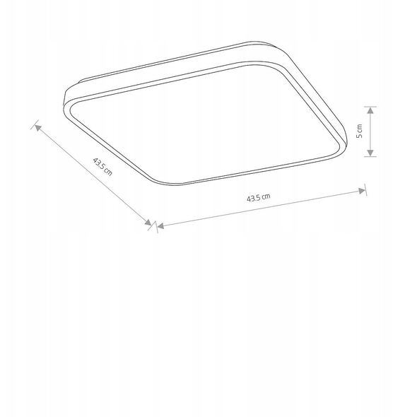 Nowodvorski Agnes Square 10985 πλαφονιέρα LED PRO 1x32W 2700lm 3000K IP44 μαύρο
