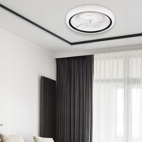 Lamkur Gemma 49908 ανεμιστήρας οροφής φωτιστικό 1x37W LED 3000K 4000 lm λευκό