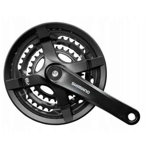 Shimano FC-TY501 δισκοβραχίονας, 175 mm 42/34/24T, 6-8v, με προστατευτικό αλυσίδας