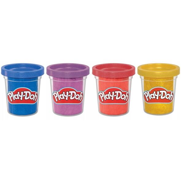 Play-Doh 4 Pack Specialty 340 g - Λαμπερό Μεταλλικό