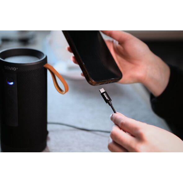 Καλώδιο Savio CL-187 USB-C σε Mini Jack 3.5mm 1m