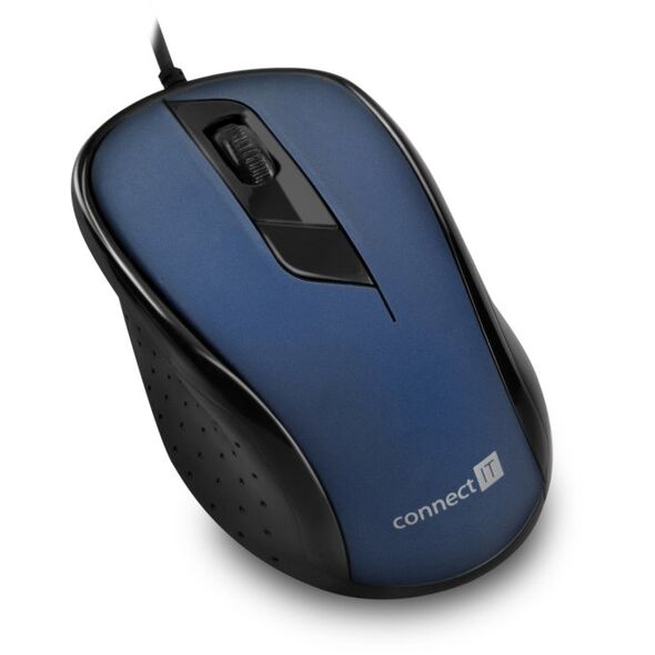 Connect IT CMO-1200-BL myszka Po prawej stronie USB Typu-A Optyczny 1000 DPI