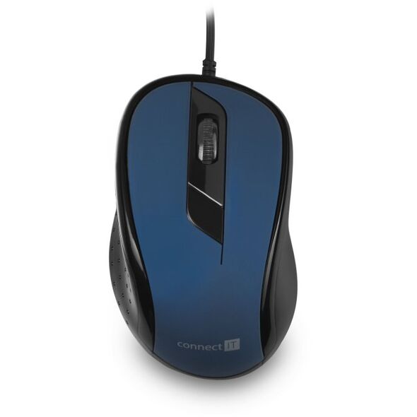 Connect IT CMO-1200-BL myszka Po prawej stronie USB Typu-A Optyczny 1000 DPI