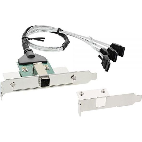 InLine SAS HD Bracket z Kabel zewn. SFF-8644 - wewn. 4x SATA 0.5m (27659B)