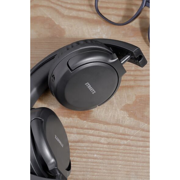 Ακουστικά Streetz BT210 Bluetooth STREETZ, με μικρόφωνο, αναδιπλούμενα, μαύρα / BT210-BLK / 6612085