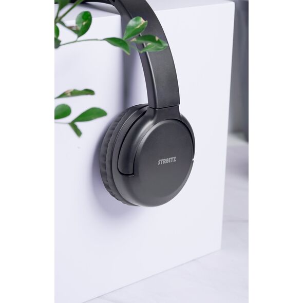 Ακουστικά Streetz BT210 Bluetooth STREETZ, με μικρόφωνο, αναδιπλούμενα, μαύρα / BT210-BLK / 6612085
