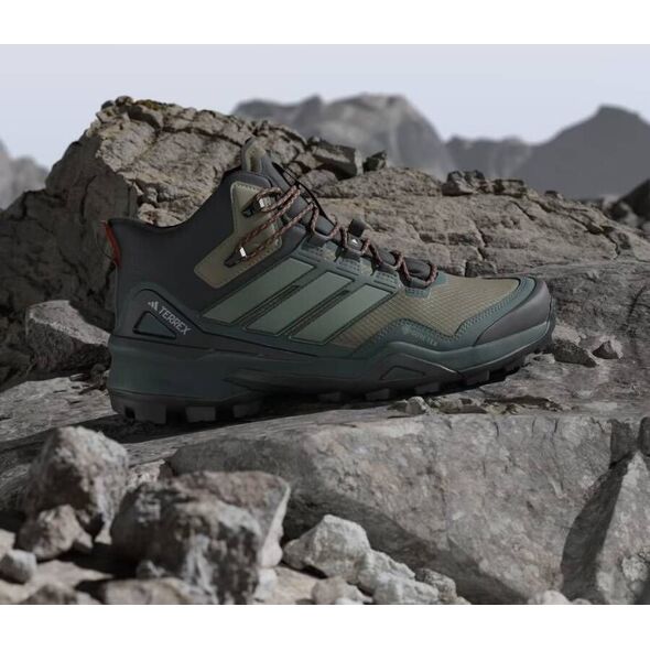 Buty trekkingowe wysokie adidas TERREX Skychaser Mid GTX - olistr/silgrn/cblack