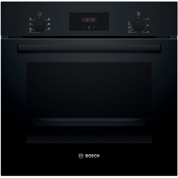 Φούρνος Bosch | HBF133BA1 | 66 L | Ηλεκτρικός | EcoClean | Κουμπιά | Ύψος 59.5 cm | Πλάτος 59.4 cm | Μαύρο