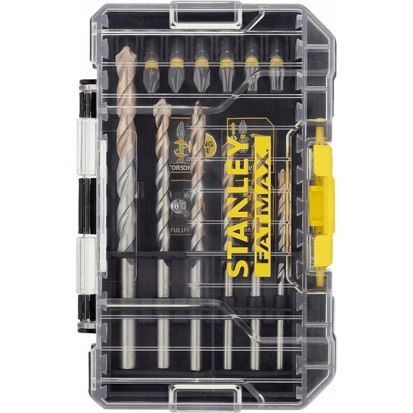 Stanley Zestaw 19 szt. końcówek udarowych 1/4" + wiertła do muru STA88552-XJ