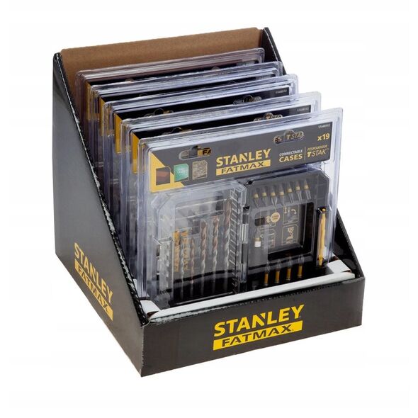 Stanley Zestaw 19 szt. końcówek udarowych 1/4" + wiertła do muru STA88552-XJ