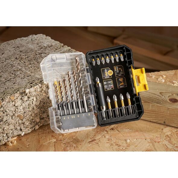 Stanley Zestaw 19 szt. końcówek udarowych 1/4" + wiertła do muru STA88552-XJ